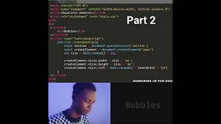 Animated bubbles using Html, CSS and js #html #html5 #javascript #coding #vanilla #webdevelopment