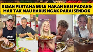 KESAN PERTAMA BULE MAKAN NASI PADANG NGAK PAKAI SENDOK