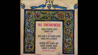 Paul Constantinescu (1909-1963): Byzantine sonata (1940)