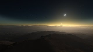 Artist's impression of the 2 July 2019 total solar eclipse