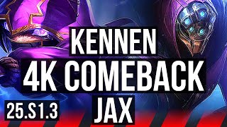 KENNEN vs JAX (TOP) | Comeback | KR Master | 25.S1.3