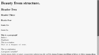 Web Development I - Intro to XHTML (5)