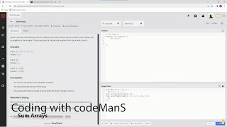 Codewars 8 kyu Sum Arrays JavaScript