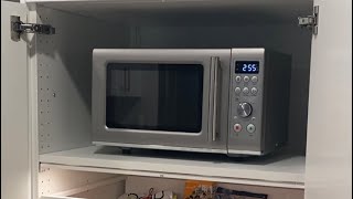 Hidden Pantry Microwave Kitchen Design Inspo | Breville Compact Wave Soft Close Microwave