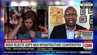 Rep. Jamaal Bowman on CNN's Erin Burnett OutFront discussing Pres. Biden's infrastructure package