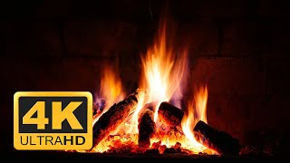 Fireplace 5 hours 4k ultra HD - Cozy Cabin Ambience - Birchwood Crackling