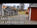 Simulated walk through the 1:10 scale Timmele Mini village model in Sweden.