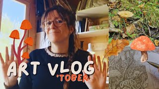 Art vlog 22 🎨 croquis collection de papeterie, fantasy art, petits bouts d'automne en normandie