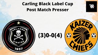 Carling Cup Reactions from coach Josef Zinnbauer and champions coach Nick Mckenzie after the match