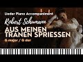 Schumann. II / AUS MEINEN TRÄNEN SPRIESSEN from DICHTERLIEBE. Op 48. G maj. Piano accompaniment