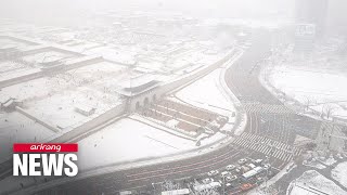 Heaviest snow for any November in 117 years recorded on Wednesday in Seoul