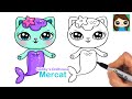 How to Draw a Mercat 🧜🏻‍♀️😸  | Gabby's Dollhouse Mermaid Cat