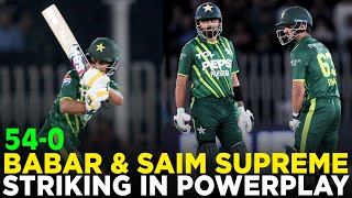Babar Azam & Saim Ayub Supreme Striking in Powerplay | Pakistan vs New Zealand | PCB | M2E2A