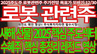 [로봇 관련주] 새해 선물) 2025핵심 주도 섹터 수혜주) 핵심 총정리 레전드 영상 또바기 주식강의 필수시청!! 레인보우로보틱스 클로봇 주가전망 목표가 디에스경제뉴스 또바기