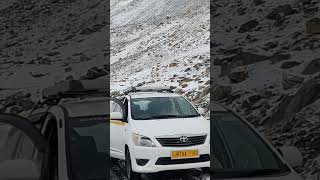 Dangerous road in ladakh, tyres wrapped with chains for skid protection #Ladakh road