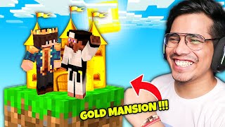 I SURPRISED JACK With GOLD MANSION In Minecraft Oneblock 😱