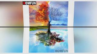 HOMFUN Full Square/Round Drill 5D DIY Diamond Painting \