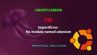 UBUNTU FIX: ImportError: No module named selenium