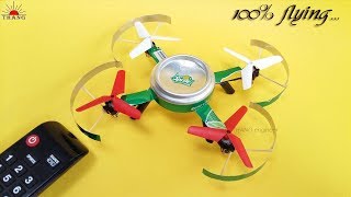 CREATIVE IDEA from SPRITE CAN | DIY DRONE 100% flying