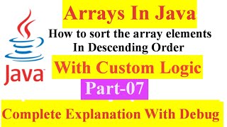 Java Program to sort array elements In descending order | @Javamindtechie