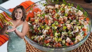 The Best Ever COOKED SHRIMP CEVICHE Recipe, so Quick \u0026 Easy!