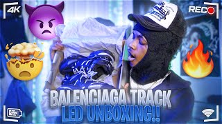 BALENCIAGA TRACK RUNNER LED UNBOXING | REVIEW + ON FEET! #viral #balenciaga #shoeunboxing