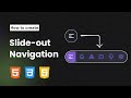 How to create Side Out Navigation Menu using HTML CSS & Javascript | Nav Bar
