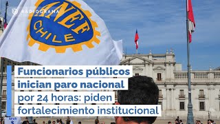 Funcionarios públicos inician paro nacional por 24 horas