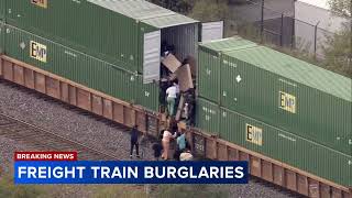 Thieves loot boxes from freight train on West Side, Chicago police say