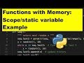 How to do static function variables in Python