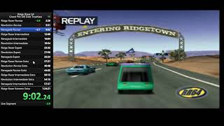 Ridge Racer 64 All gold Trophies world record speed run