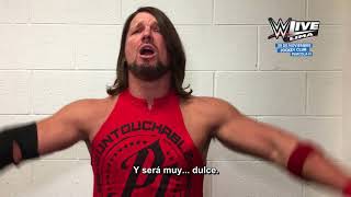 WWE LIVE LIMA 2017 - Saludo de AJ STYLES