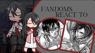 |||🧣Fandoms React to Mikasa Ackerman 🕊️||| 2/7 ||| Re-Upload||| READ DESC