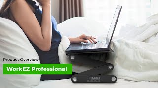 WorkEZ Professional Adjustable Laptop Stand for Desk Lap Desk for bed overview laptop riser holder