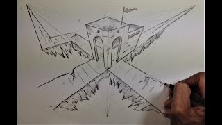 How To Draw Building in 3 Point Perspective