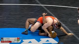 197lbs Jay Aiello (Virginia) vs Cam Caffey (Michigan State)