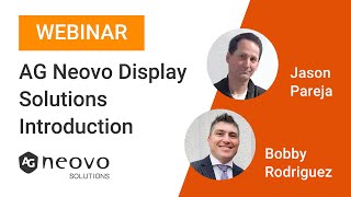 Webinar- AG Neovo Display Solutions Introduction