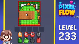 Pixel Flow Level 233 Solution Walkthrough
