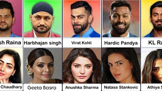 Indian cricketers And Their Wife's | Comparison