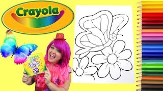 Coloring A Butterfly Crayola Coloring Book Page Colored Pencil | KiMMi THE CLOWN