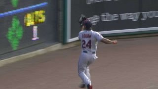 CLE@DET: Bourn sprints to the gap, robs Davis of hit