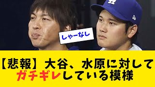 【悲報】大谷、水原に対してガチギレしている模様【なんJ反応】