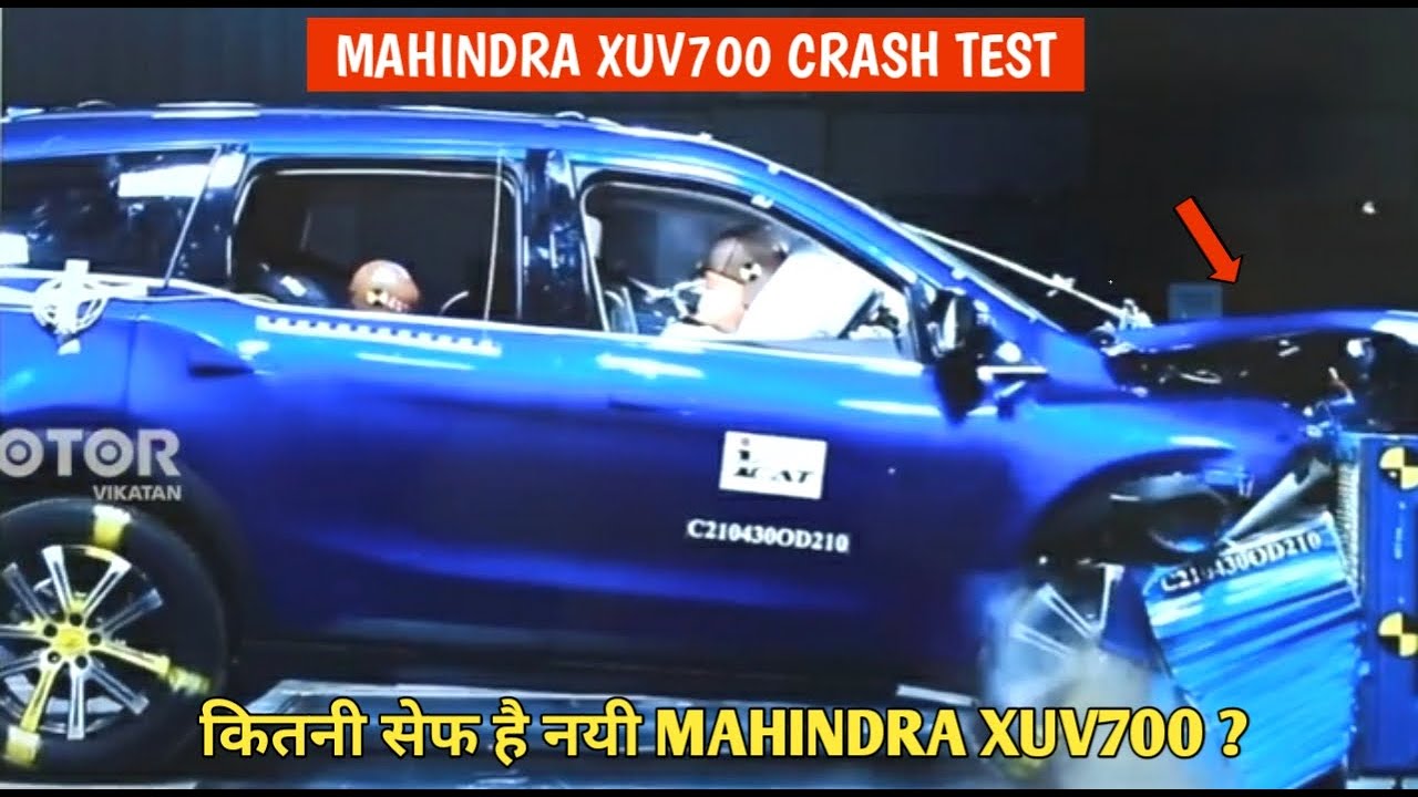 MAHINDRA XUV700 CRASH TEST 🔥 XUV700 FRONTAL AND SIDE COLLISION TEST ...