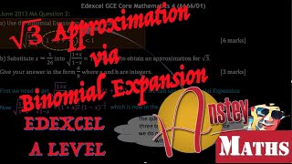 √3 Approximation Using Binomial Expansion