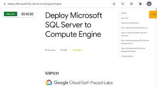 Deploy Microsoft SQL Server to Compute Engine GSP031