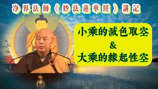 小乘和大乘的空观比较 、灭色取空和缘起性空 / 净界法师《法华经讲记》采撷55 #《妙法莲华经》