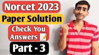 Part - 3 Aiims Norcet 2023 Paper Solution Questions With Answers #3