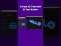 Script 3DText Builder for After Effects