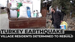 Turkish village residents determined to rebuild after quake