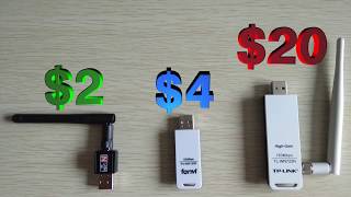 $2 Vs $4 Vs $20 - USB WiFi Network Adapters Comparison